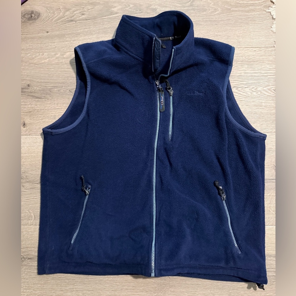 L.L. Bean Deep Blue Fleece Vest